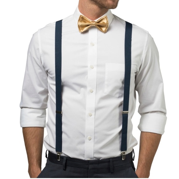 Men’s New Years Eve Metallic Gold Pre-Tied Neck Bow Tie NWT - Picture 2 of 7